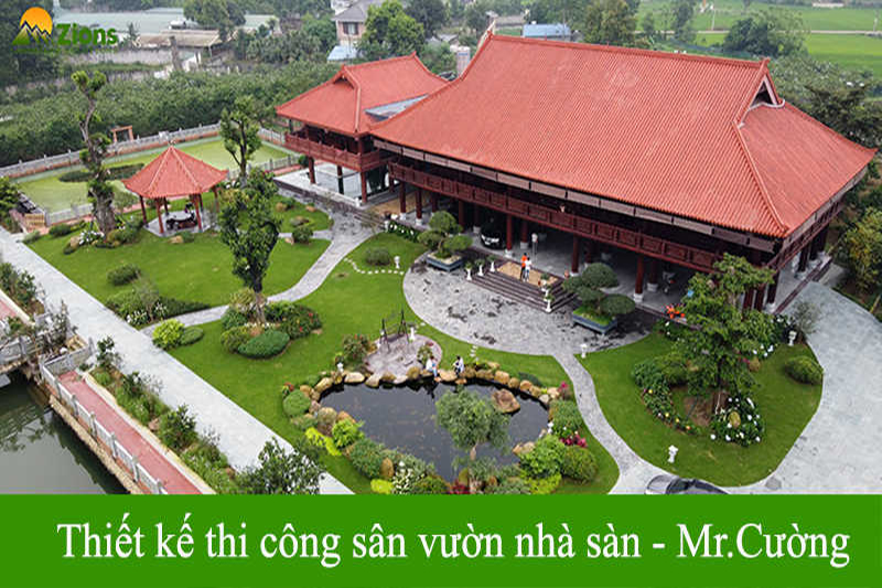 sân vườn biệt thự Thái Nguyên