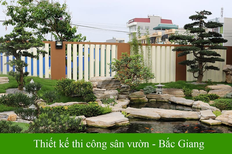 Sân vườn biệt thự Bắc Giang