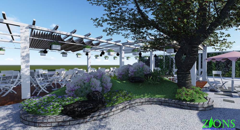 Thiết kế nhà hàng sân vườn tại Quảng Ninh 