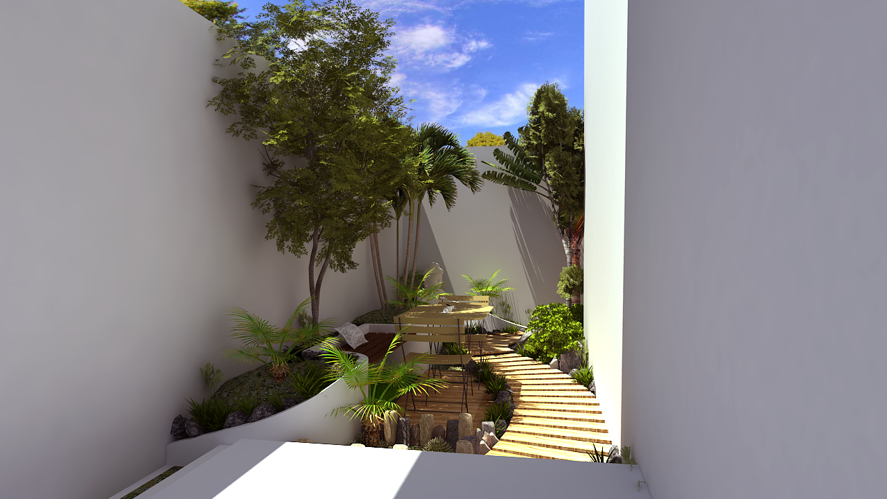 Thiết kế sân vườn biệt thự tại bán đảo Linh Đàm 
