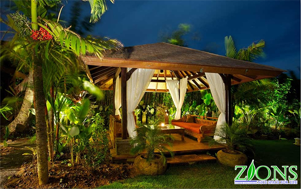 thiết kế sân vườn nhiệt đới